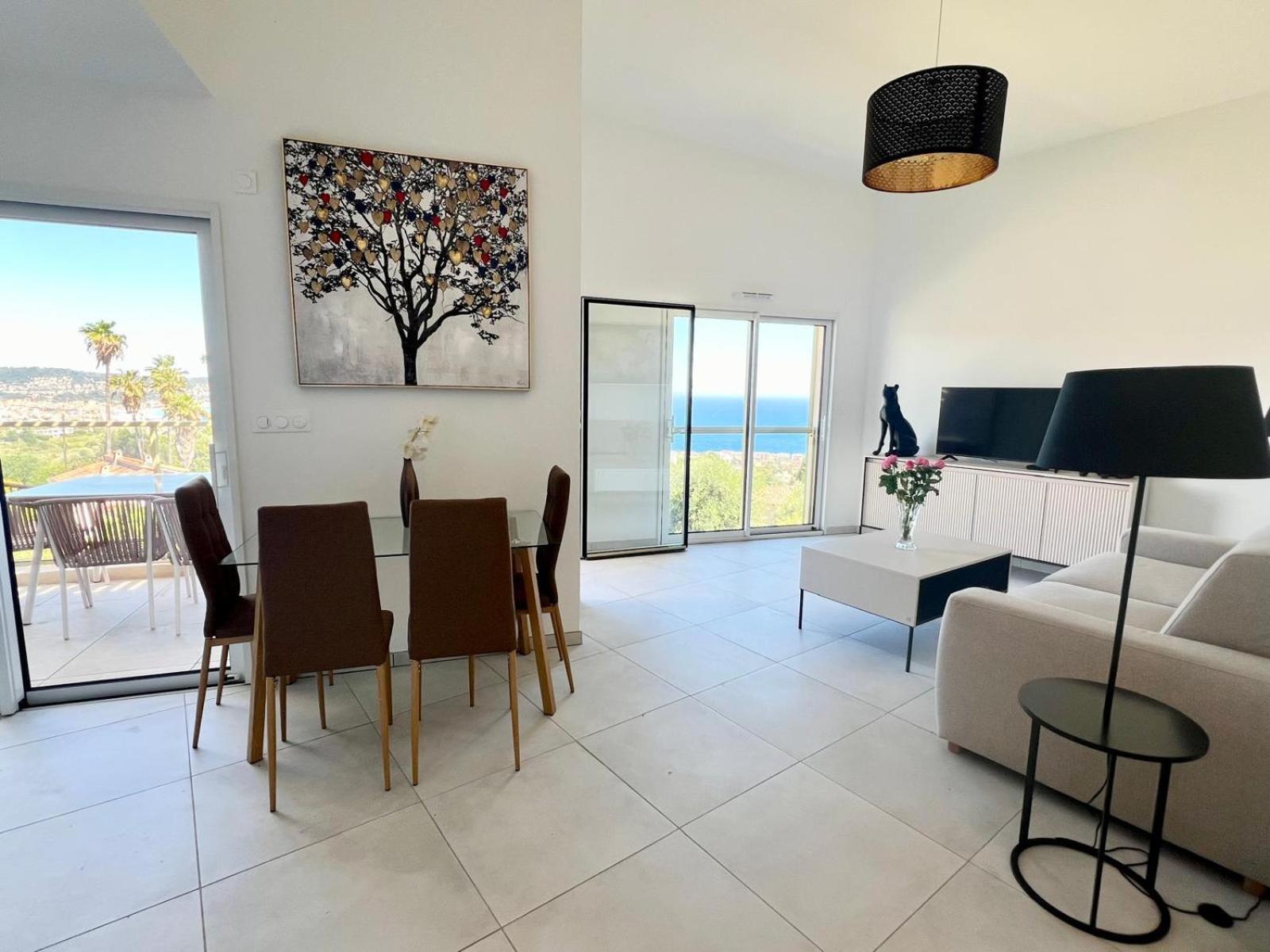 Panoramic Sea View Appartment Blue Pearl Nizza Exterior foto